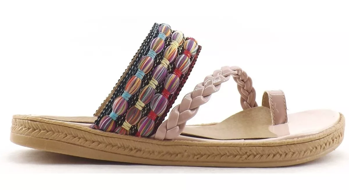 Sandalias Ojotas Chatitas Dama Mujer Trenza Dedo 1810 Parg