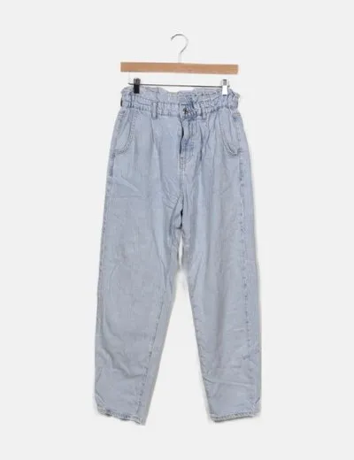 Zara Jeans denim azul mom fit