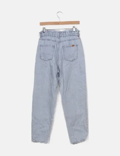 Zara Jeans denim azul mom fit